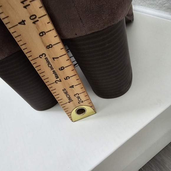 Style & Co Women Block Heel Ankle Booties Idee Size US 9.5M Brown Faux Suede - Picture 2 of 11